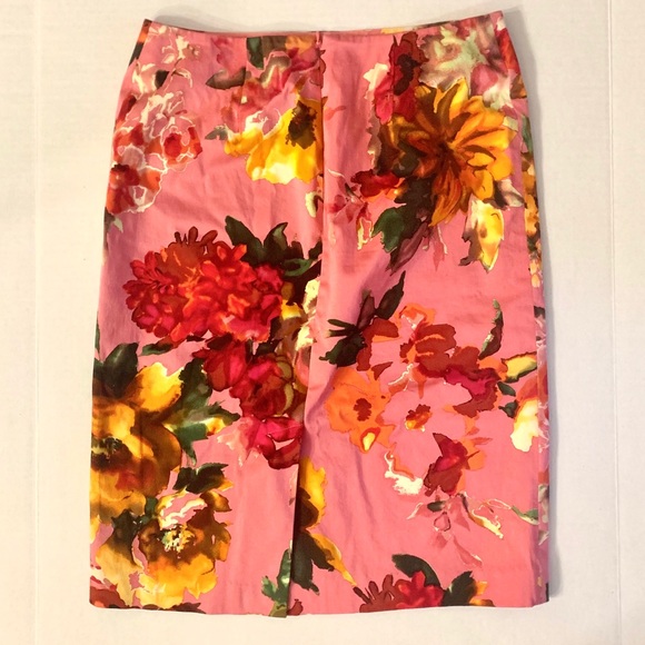 Talbots Floral Bouquet Midi Skirt - Picture 4 of 7
